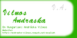 vilmos andraska business card