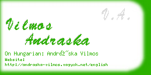 vilmos andraska business card